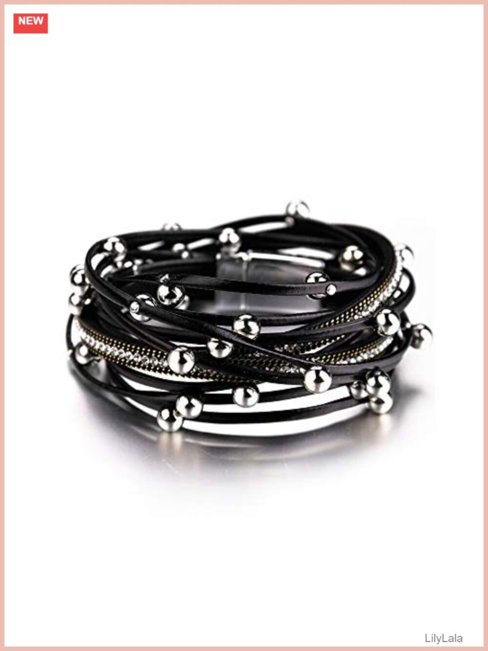 Fesciory Leather Wrap Bracelet Women Boho Western Stacked Cuff
